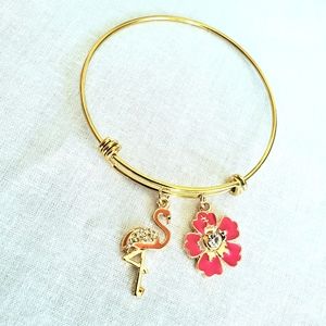 NWT Tropical Charm Bangle. Crystal Charm Accents.